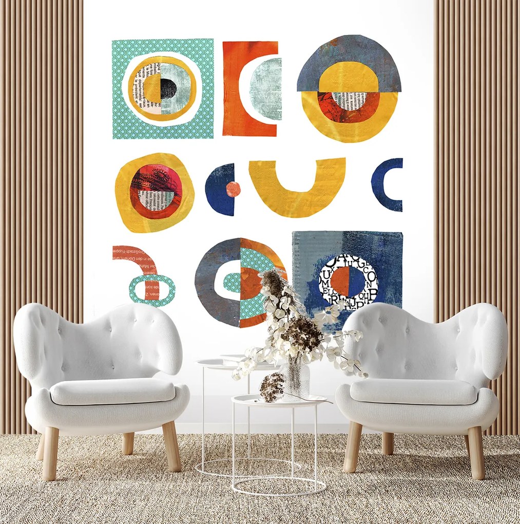 Gario Fotótapéta Színes patkó minták absztrakt - Andrea Haase Anyag: Vlies, Méret: 300 x 300 cm