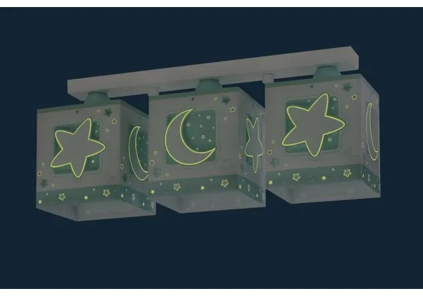 Dalber D-63233NH - Gyerek mennyezeti lámpa MOONLIGHT 3xE27/60W/230V