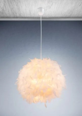 Globo 15057 Függeszték fehér toll, ø: 450, H:1200, exkl. 1xE27 40W 230V