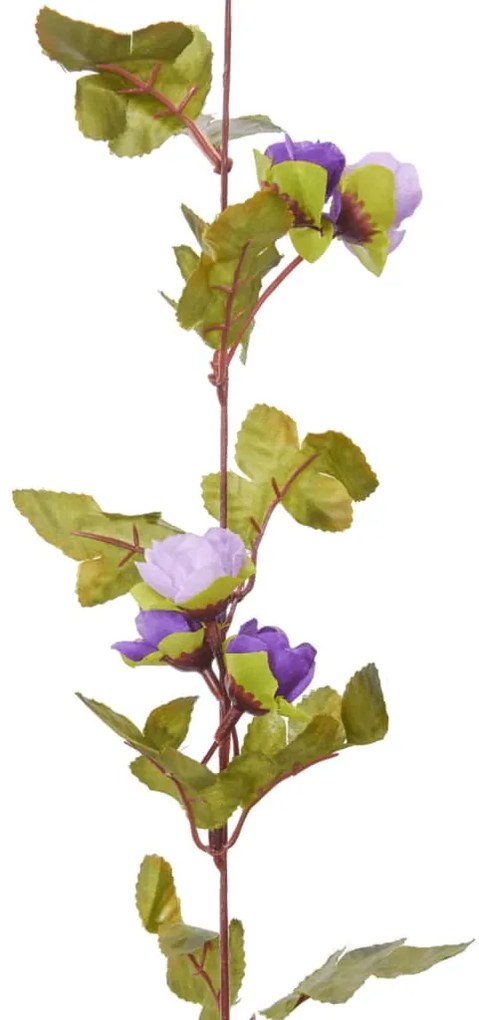 6 db világoslila karácsonyi virágfüzér 215 cm