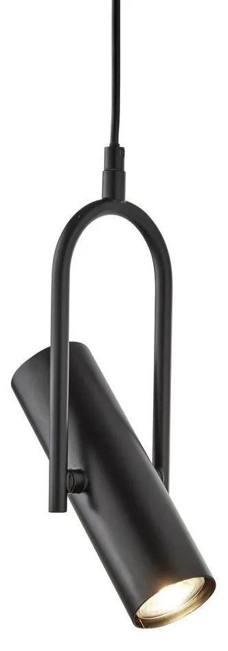 Searchlight 1891-1BK - Csillár zsinóron TELESCOPE 1xGU10/10W/230V