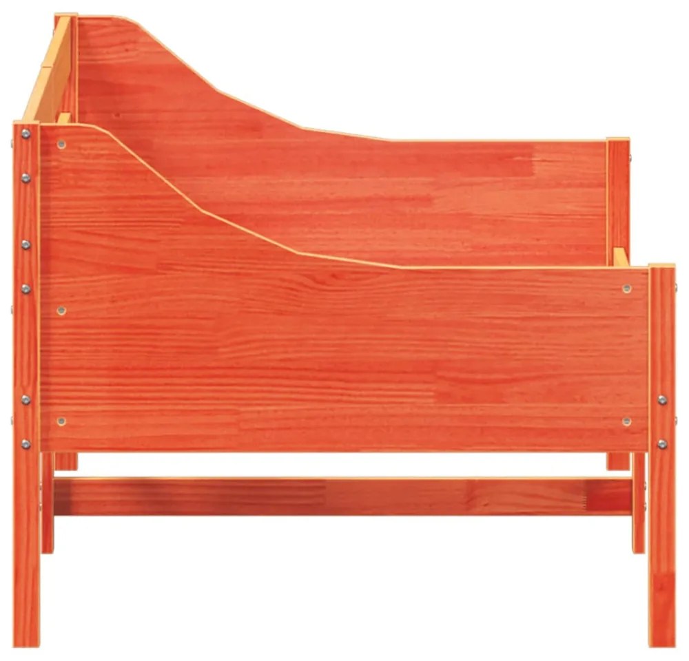 kanapéágy ágy matrac viaszbarna 75x190 cm tömör fa fenyőfa