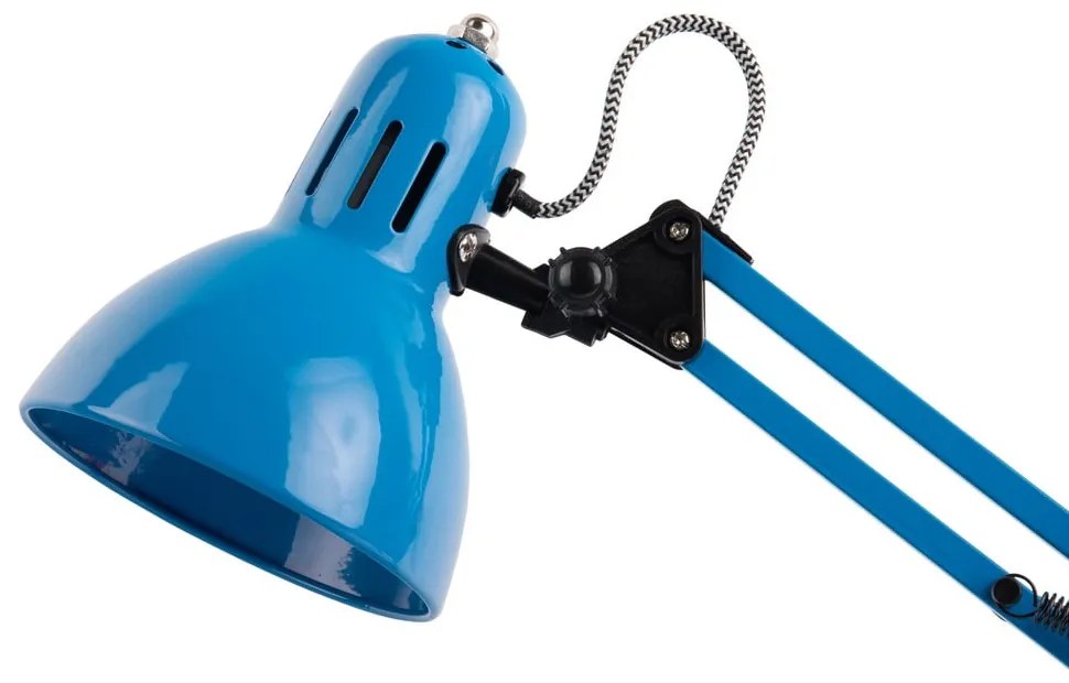 Világoskék asztali lámpa fém búrával (magasság 52 cm) Funky Hobby – Leitmotiv
