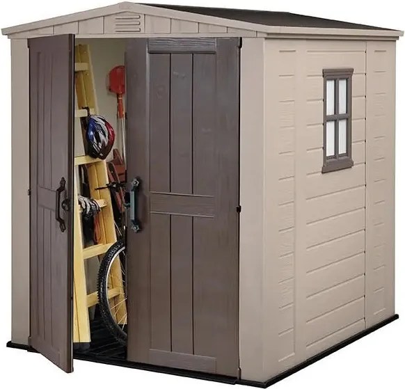 Kerti házikó műanyag 6x6 178x196cm Szerszámtároló