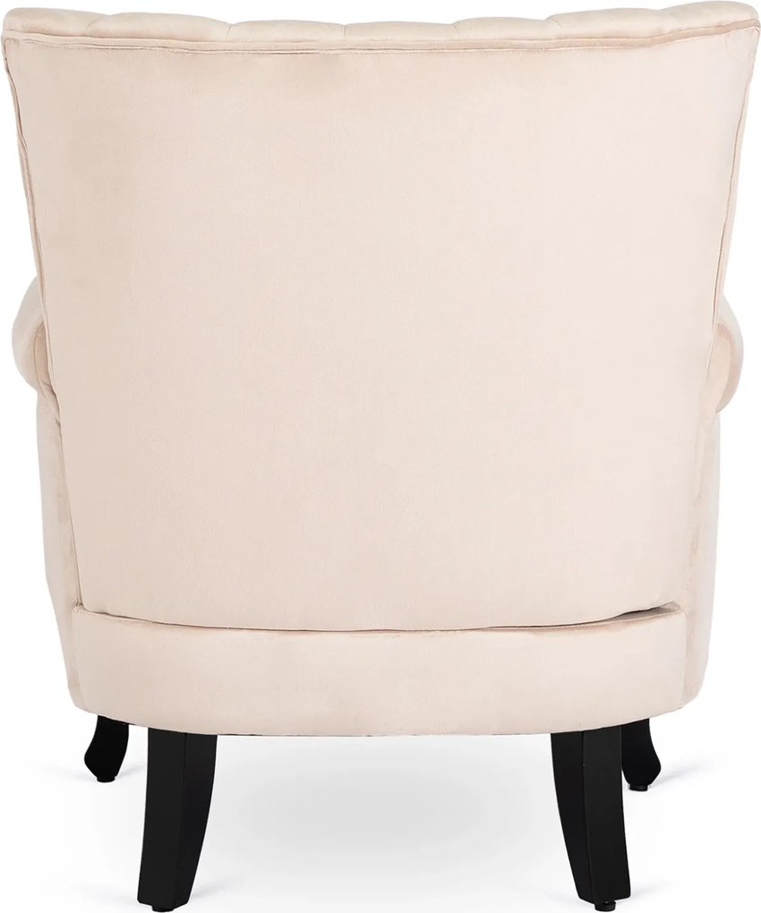 Fotel bézs bársony kárpittal – MALLO