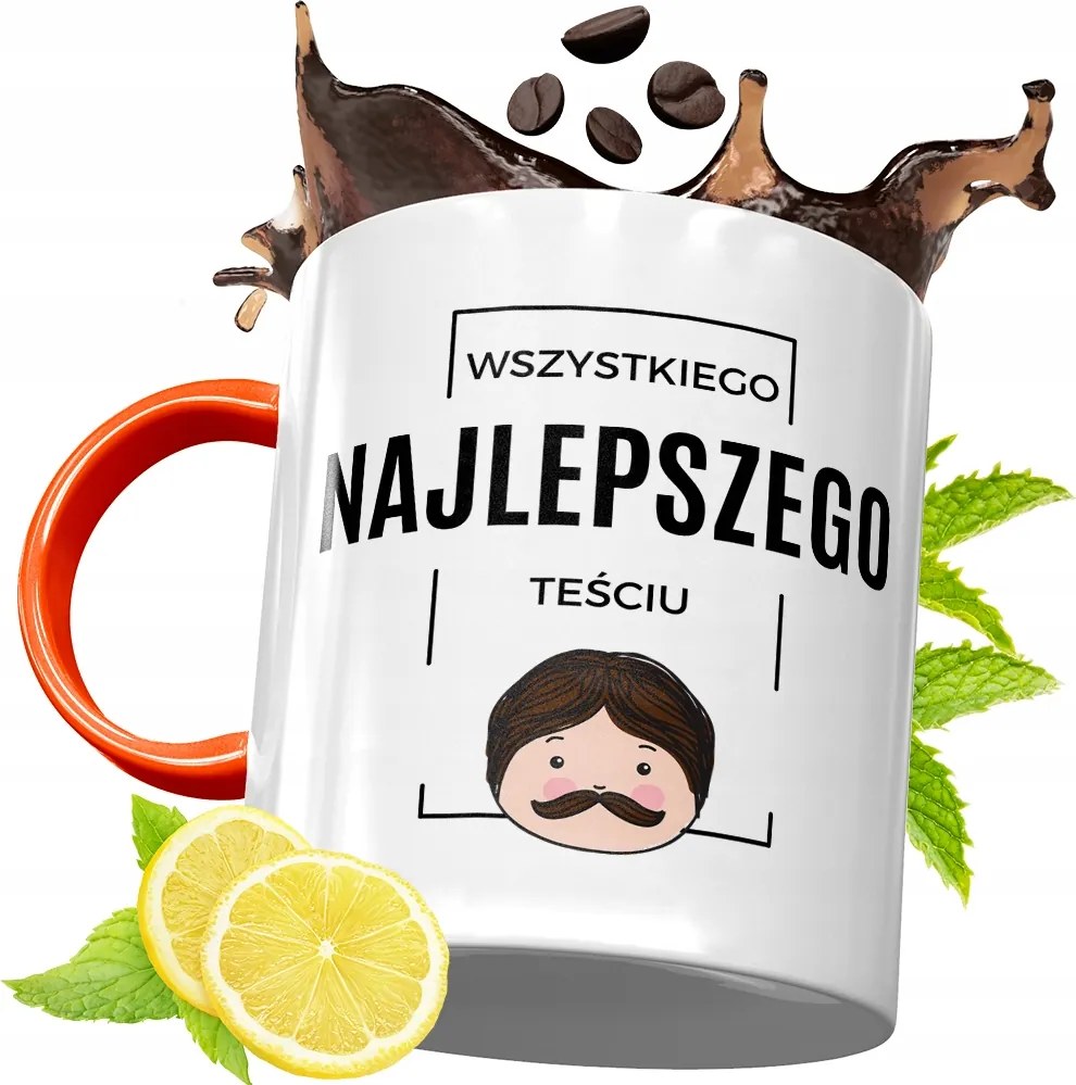 Narancssárga Bögre Az Apósnak Tökéletes Ajándék fényképes nyomtatással