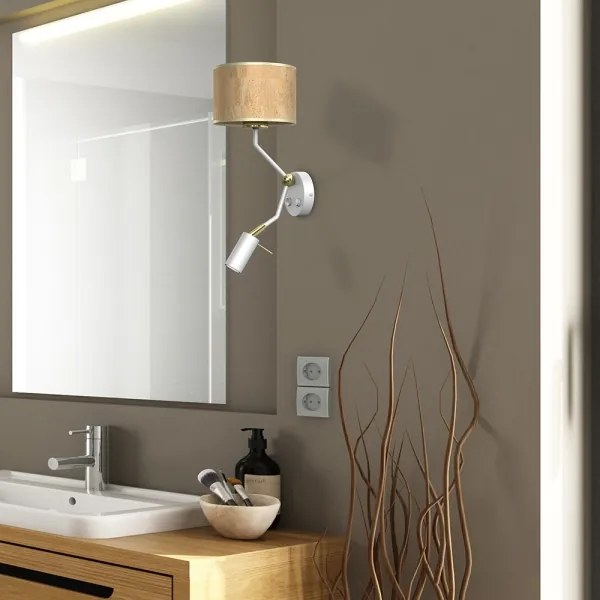 Fali lámpa CORK 1xE27/40W/230V + 1xGU10/MR11/7W