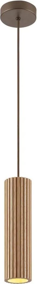 Brilliant - LAKEWOOD kábeles függeszték 1xGU10/10W/230V, Ø 10 cm, barna