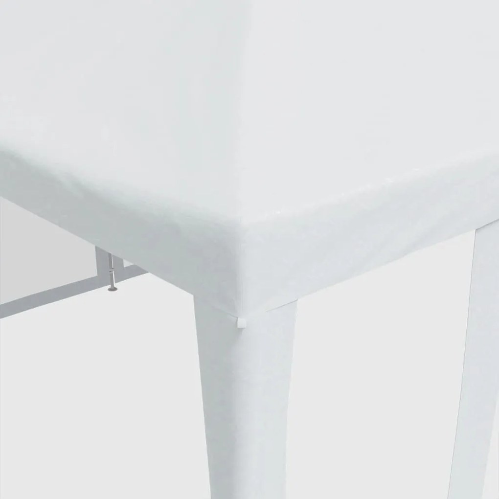 fehér HDPE rendezvénysátor 10 hálós oldalfallal 6 x 4 m