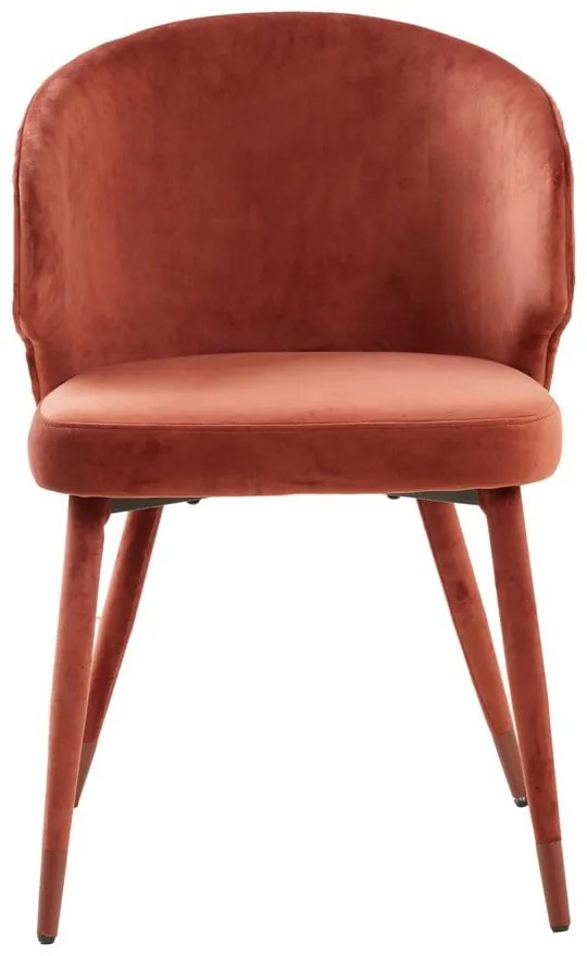 Világospiros kárpitozott étkezőfotel szett 2 db-os Kosaka – Light & Living