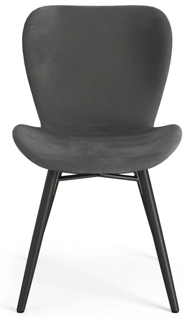 MAZZONI EXPORT ALTEA Velúr Sötétszürke/fekete lábak - MODERN SZÉK VELVET NAPPALIBA/ÉTKEZŐBE/ KONYHÁBA/IRODÁBA