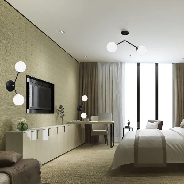 Csillár JOY 2xE14/40W/230V fekete/fényezett króm