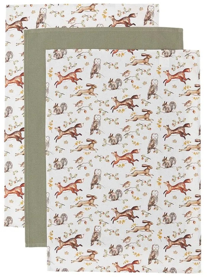 Pamut konyharuha szett 3 db-os 45x65 cm Forest Fable – Cooksmart ®