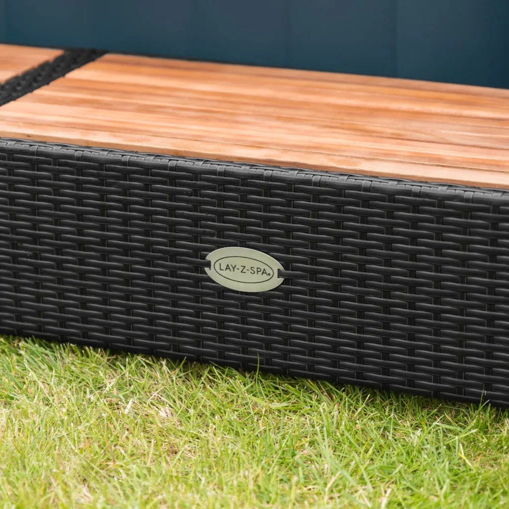 Lay-Z-Spa négyzet alakú rattan jakuzzi bútor, 188 cm, fekete