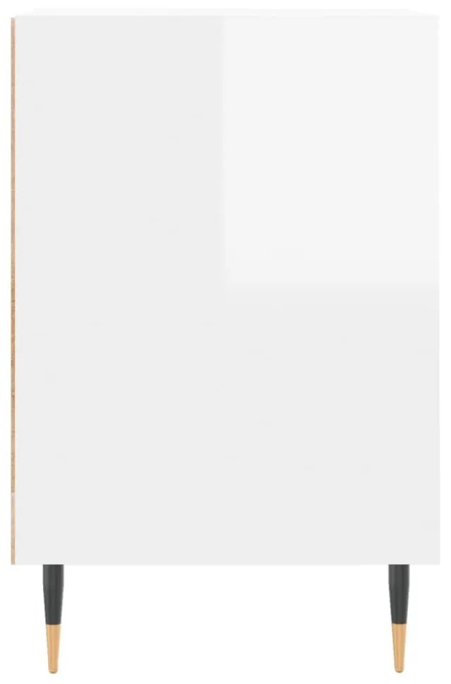 fehér magasfényű szerelt fa TV-szekrény 160x35x55 cm