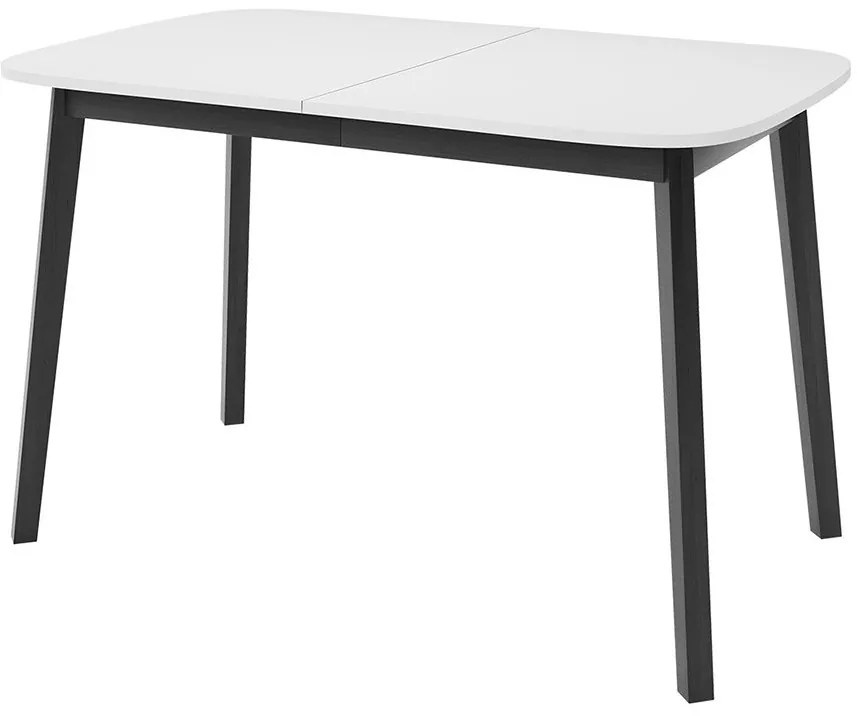 Széthúzható étkezőasztal 130 cm Grospan S 130x80 (fehér + fekete)  (4-6 fő részére). 1105347