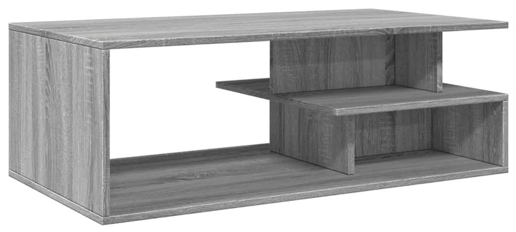 Szürke sonoma szerelt fa dohányzóasztal 102x55x35 cm