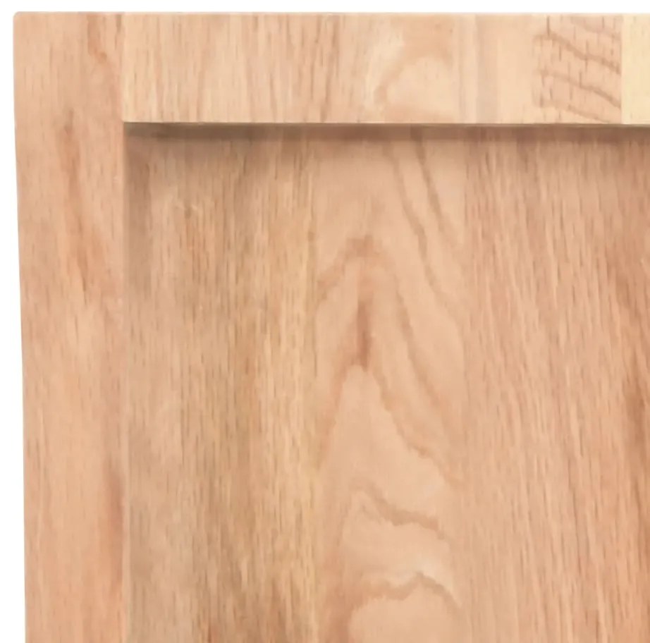 világosbarna kezelt tömör tölgyfa asztallap 100x40x(2-6) cm