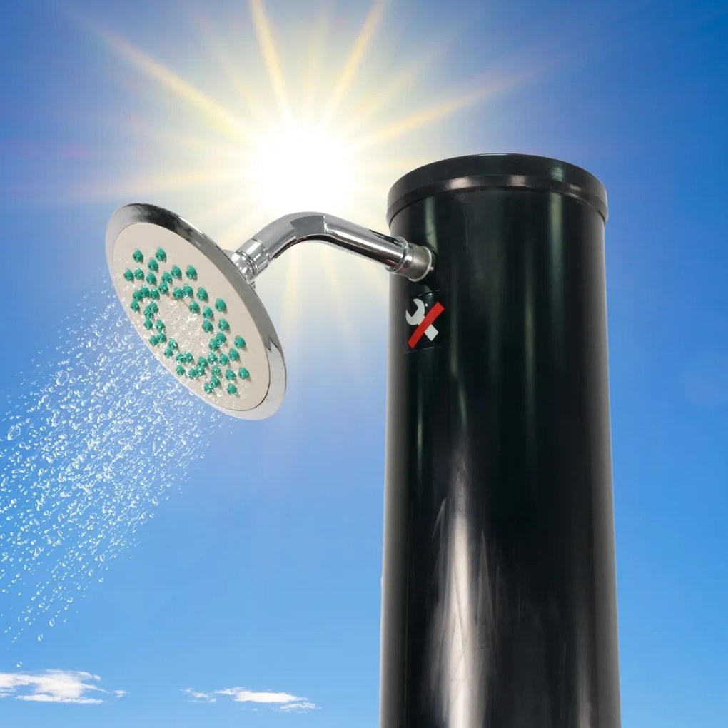 KARIBIK napelemes zuhany, 35l, fekete Jurhan