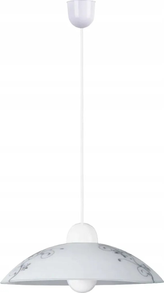 Konyhai függőlámpa fehér üveg lámpabúra kerek 30 cm az asztal felett Rabalux