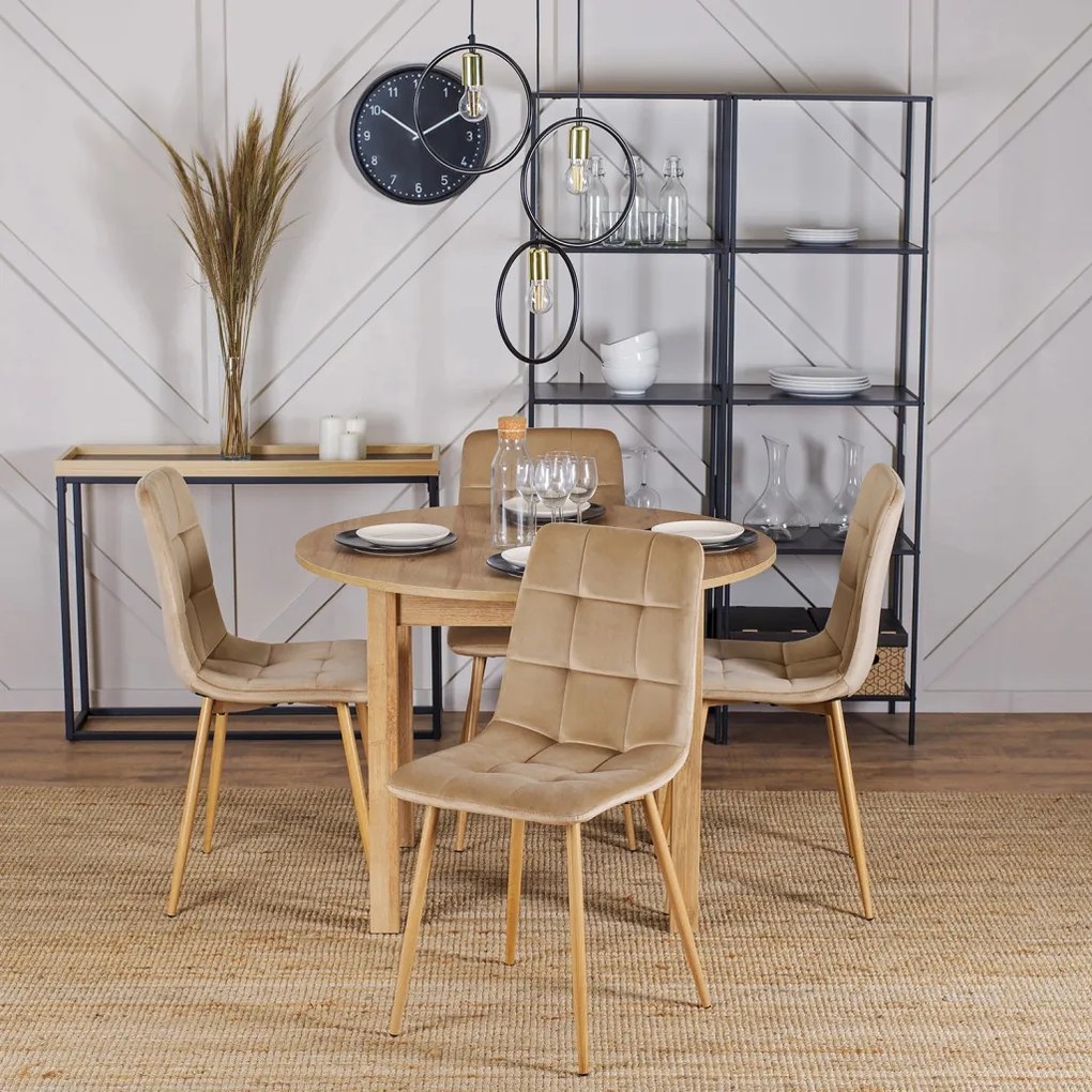 Bézs Bársony Étkezőszék. FREDY