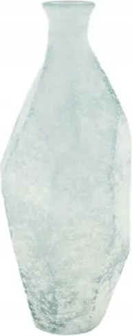 Üveg Váza fűvirágokhoz dekoratív 31 cm fehér-kék