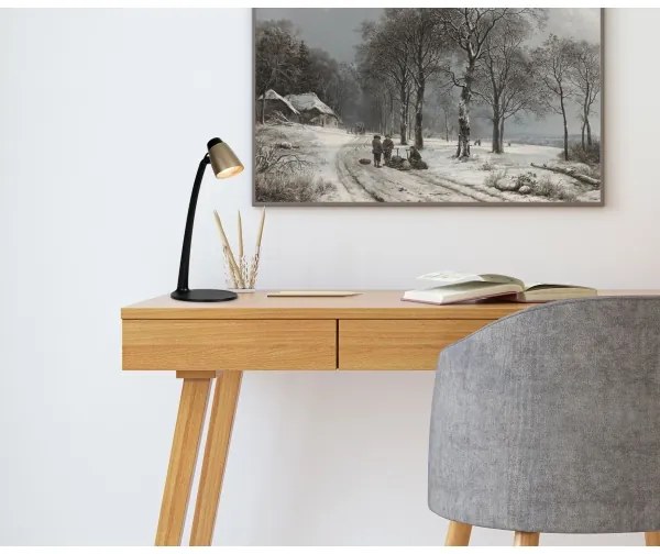 Lucide 18660/05/02 - LED Asztali lámpa LUDO LED/4,5W/230V fekete/arany