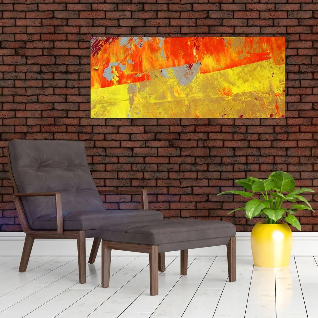 Absztrakció kép - festmény (120x50 cm)