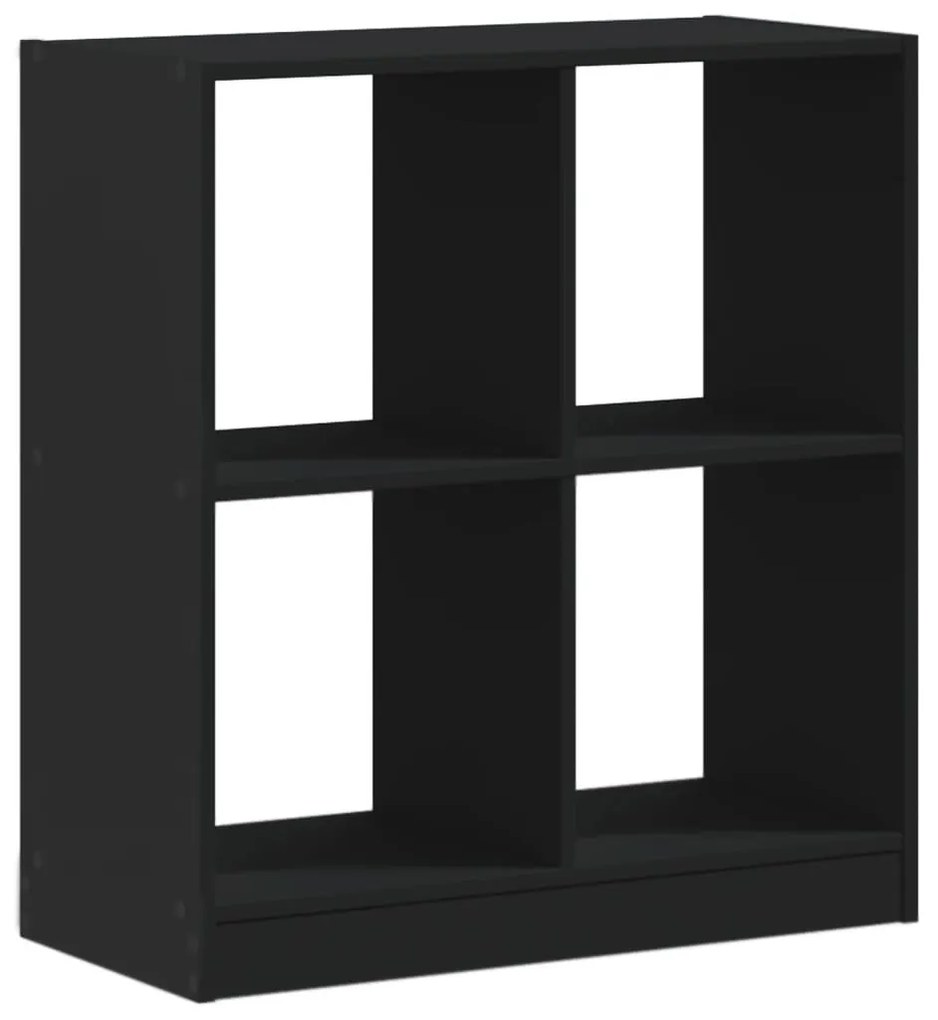 fekete szerelt fa könyvespolc 68,5 x 32 x 75 cm