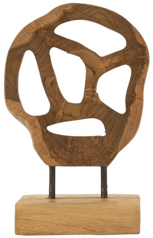 Lubang szobor teak 18x10x27cm
