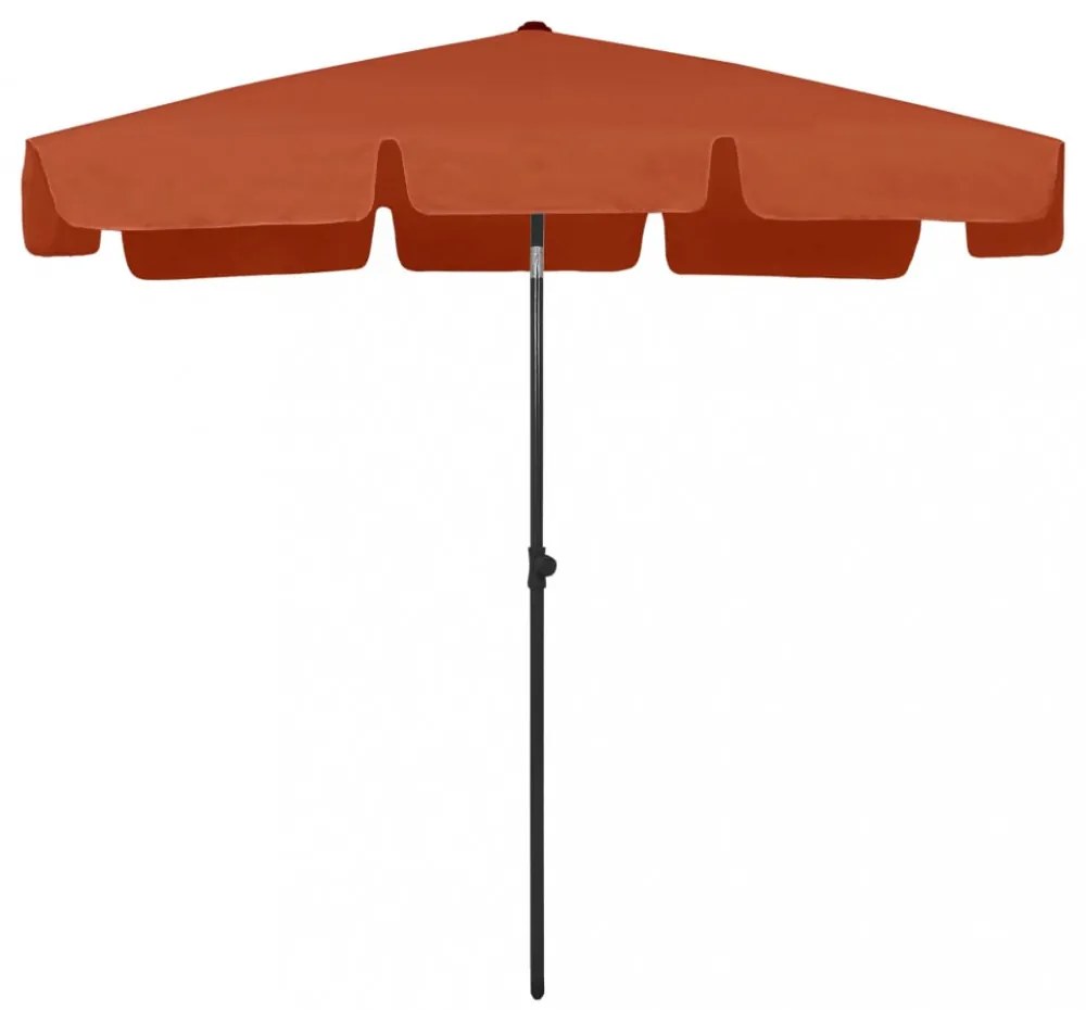 terrakotta strandnapernyő 200 x 125 cm