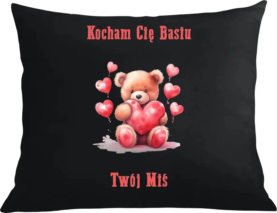 Valentin napi párna párnahuzat Ajándék Szeretlek (Név) A Mackód