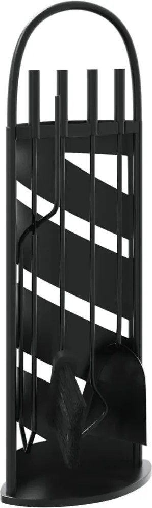 vidaXL 5 részes acél kandallószerszám-készlet 23 x 15 x 66 cm