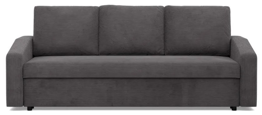 Zeus kanapéágy, kordbársony, hab töltet, döntött kartámasz, szürke