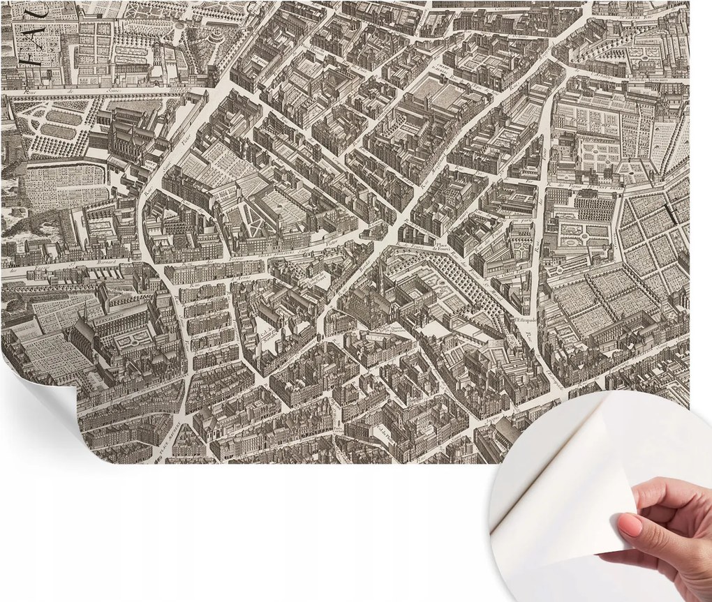 Öntapadós tapéta Fali furnér 3D hatás Városi labirintus 104x70 cm