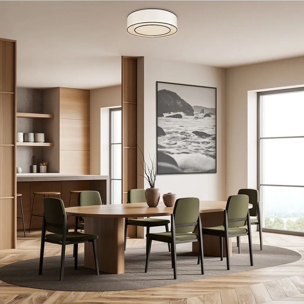 MAYTONI MOD613CL-03W BERGAMO Ernyős Mennyezeti Lámpa Fehér, Fekete E27 IP20