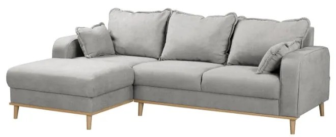 Világosszürke sarokkanapé (bal oldali) Beata – Ropez