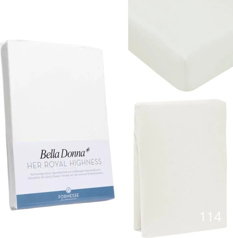 Formesse Bella Donna Jersey lepedő 120x200 cm Off White 114