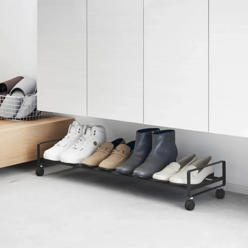 Fekete fém cipőtartó állvány 83,5x14,5x27,5 cm Tower – YAMAZAKI