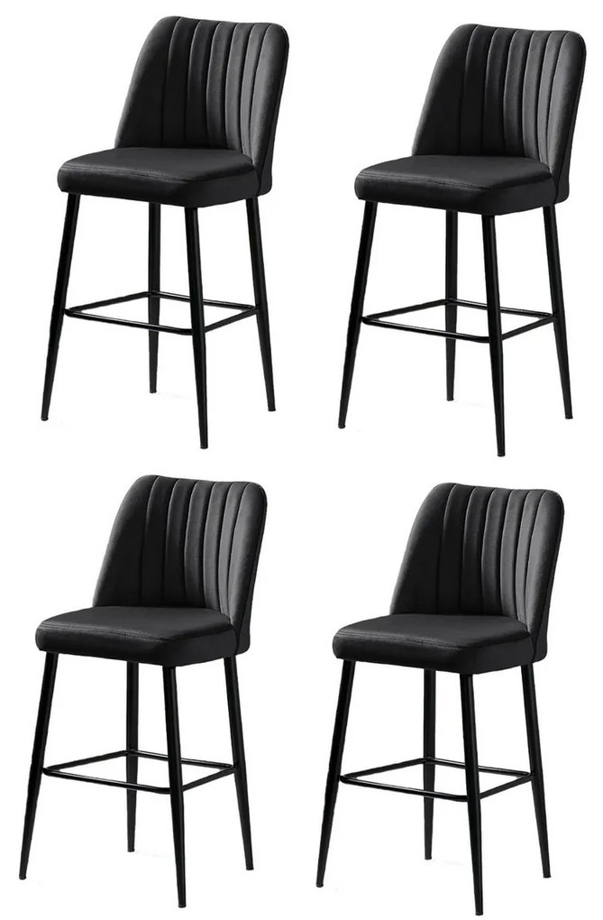 Vento Black bárszék szett, 4 db, 4 db