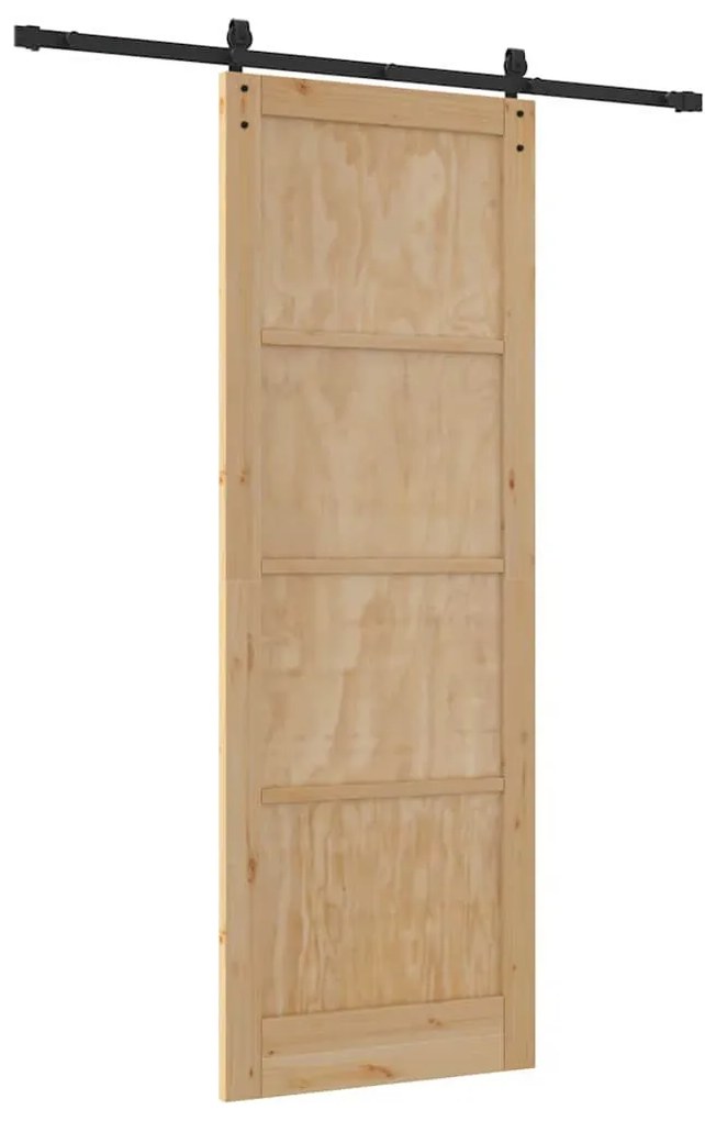 Csúszó Ajtó Természetes és fekete 83 x 232 cm
