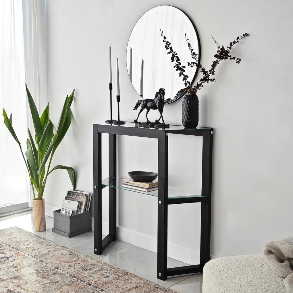 Trapezoid komód, antracit, 85 cm