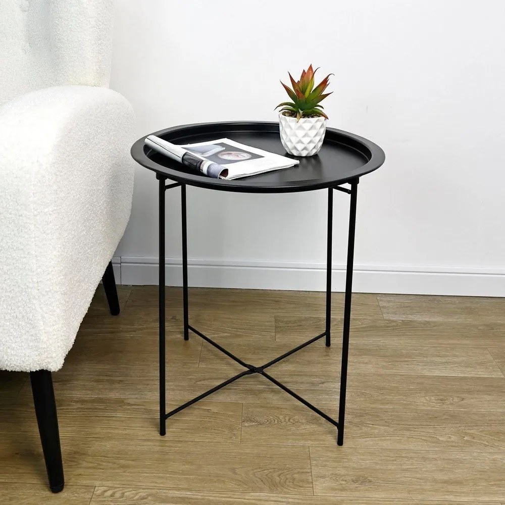 Fém kerek tárolóasztal ø 47 cm Hilmar – Yes Everyday