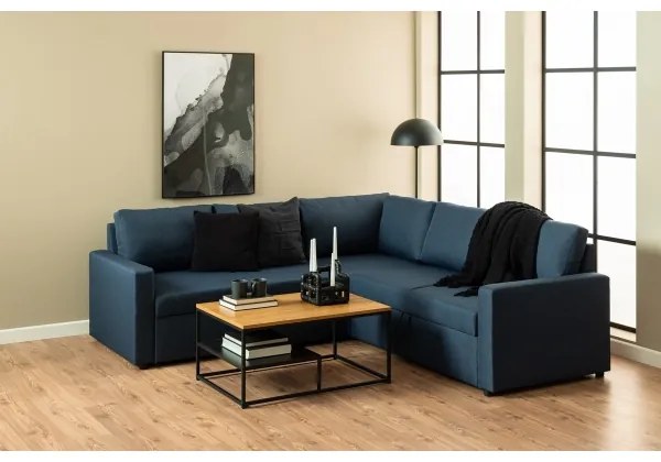 Dohányzóasztal CORA tölgy/fekete