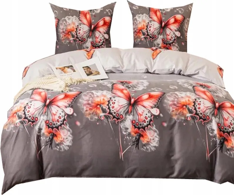 Ágynemű garnitúra 140x200 Pamut szatén 70x80 párnahuzat Puha Mintás