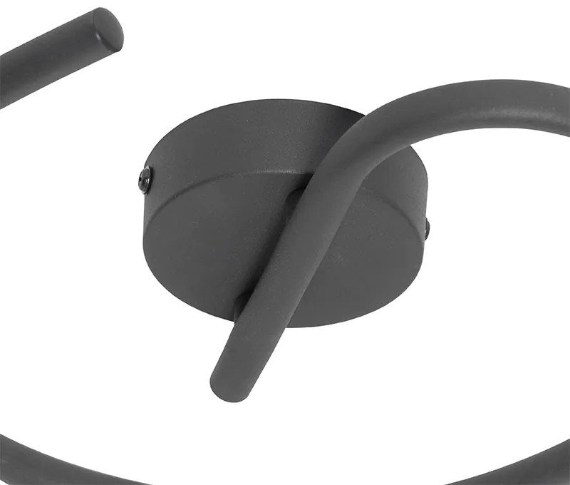 Design mennyezeti lámpa fekete arannyal 3-lámpás kerek - Noud