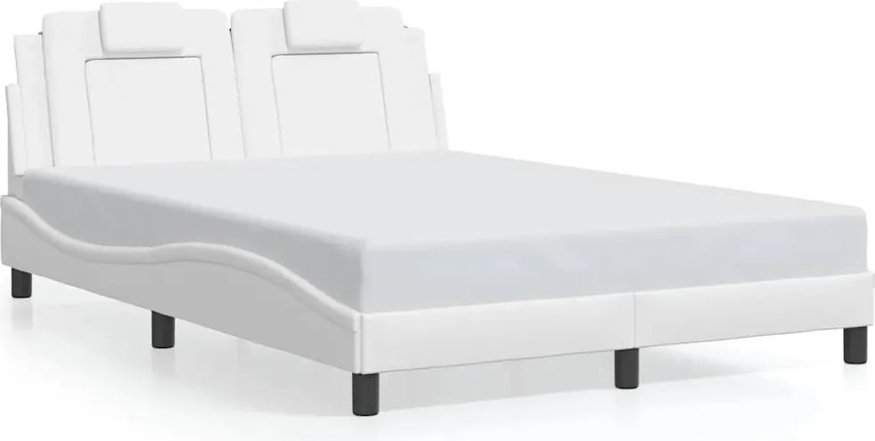 vidaXL fehér műbőr ágykeret Viana matrac nélkül 120 x 200 cm