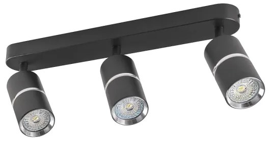 Spotlámpa BAMBOO 3xGU10/10W/230V fekete