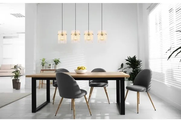 Globo 15698-4HM - Csillár zsinóron GORLEY 4xE27/60W/230V arany