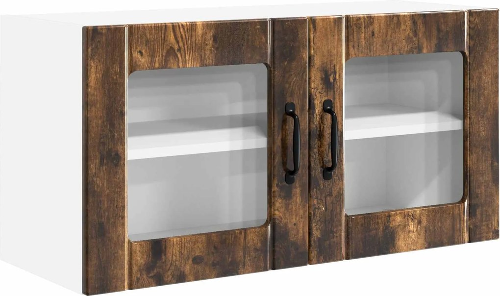 vidaXL Konyhaszekrény polcokkal Füstölt tölgy 80 x 31 x 40 cm Faanyag